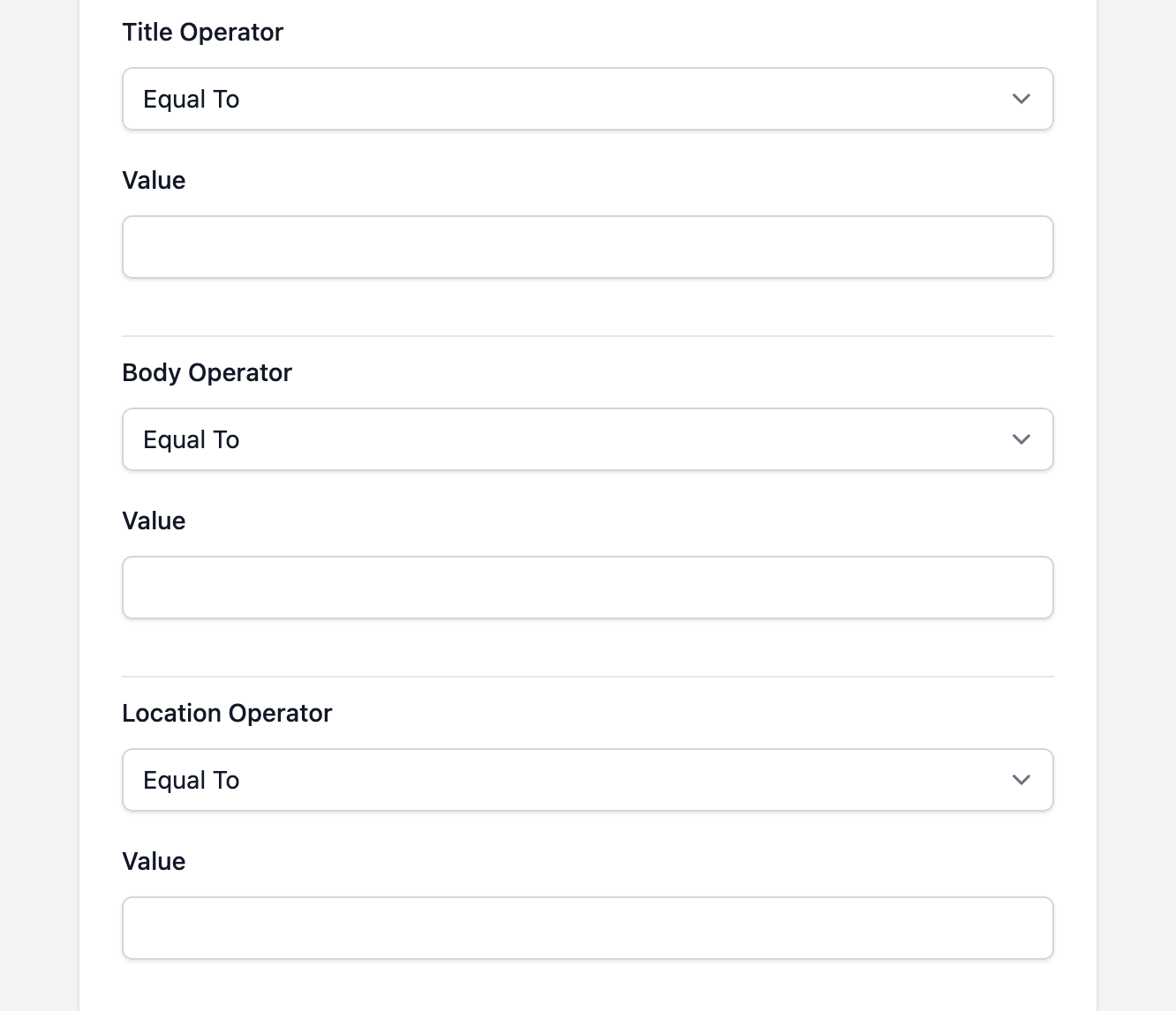 Screenshot of the add schedule rule screen
